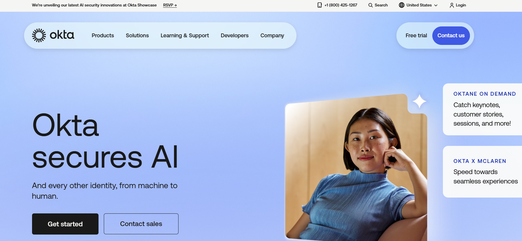 Okta identity platform dashboard